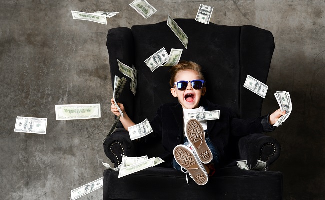 happyshoutingself-confidentrichkidboymillionairesittingwithlegs