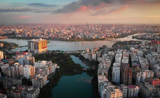 stunningaerialdroneviewofhatirjheeldhakabangladeshduringa