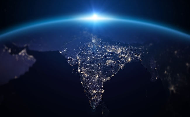 planetearthfromthespaceatnight-asiaindiapakistan