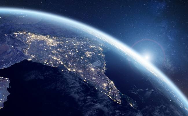 indiaatnightviewedfromspacewithcitylightsshowing