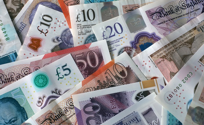 aplanviewofusedukbanknotes